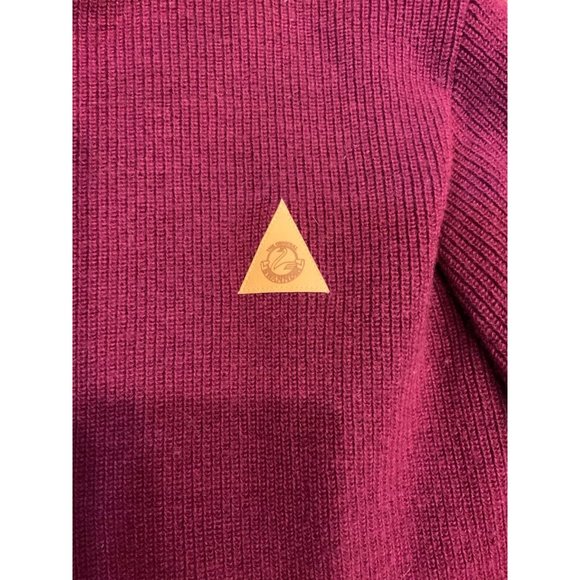 Swandri Mens Maroon Wool  Long Sleeve Crewneck Sweater, Size XL - Picture 3 of 5